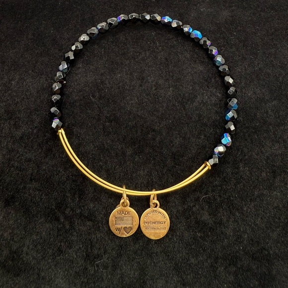 Alex and Ani Jewelry - Alex and Ani Blackish/Blue Gold Tone Bracelet